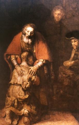 Der barmherzige Vater, Lukas 15,11-32, Rembrand 1668